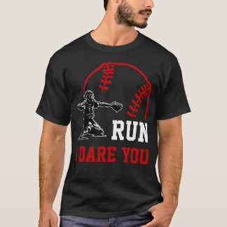 T-shirt Baseball Vintage Catcher Drôle Les Garçons Allez C