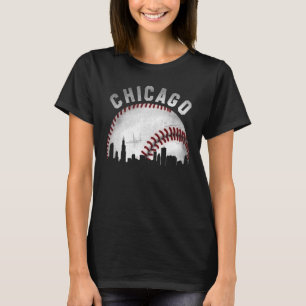 T-shirt Baseball vintage Chicago Skyline City