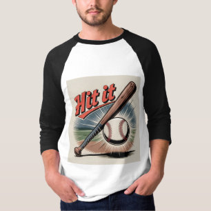 T-shirt Baseball vintage "Hit It" Sports rétro