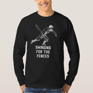 T-shirt Baseball vintage Se Balançant Pour Les Clôtures Ba