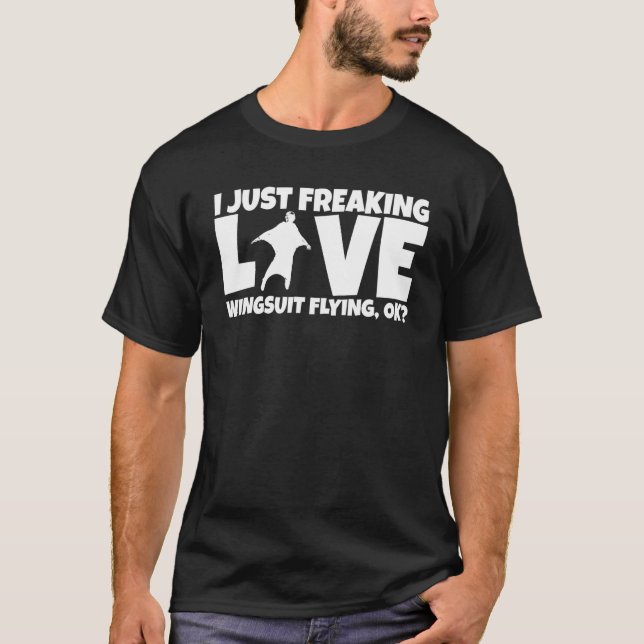 T-shirt Basejumper Joke Basejump Skydiver Wingsuiting Wing (Devant)