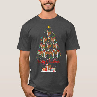 T-shirt Basenji Amoureux des chiens Matching Père Noël Bas
