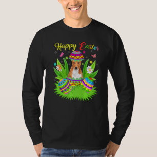 T-shirt Basenji Chien Floral Oeuf de Pâques Drôle Basenji