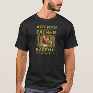 T-shirt Basenji Daddy Chien Papa Cadeau de la Fête du Père