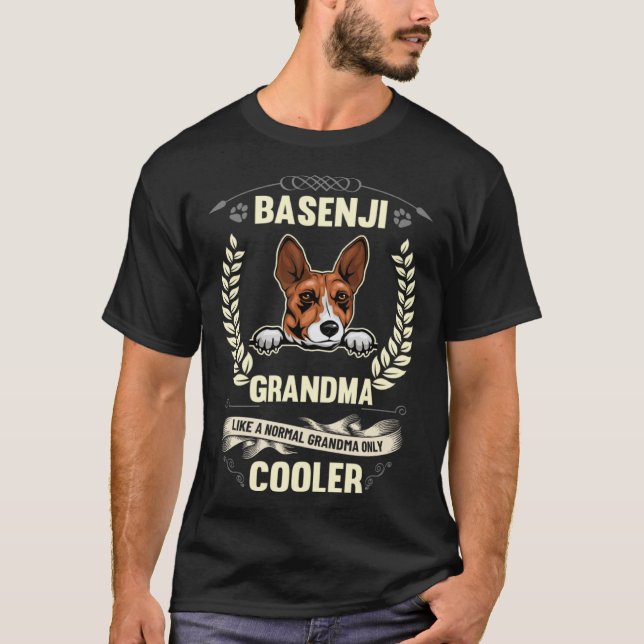 T-shirt Basenji Grandma Like A Normal Grandma Only Cooler (Devant)