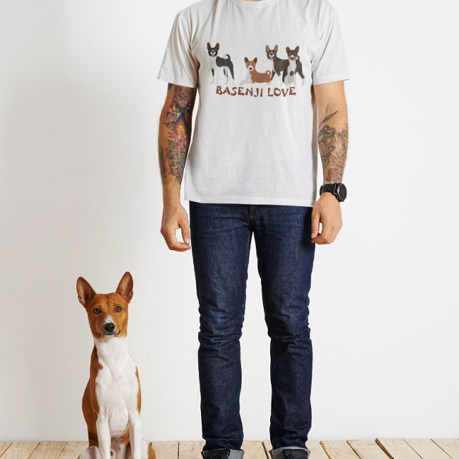 T-shirt Basenji Hound Love Chien race (Créateur téléchargé)