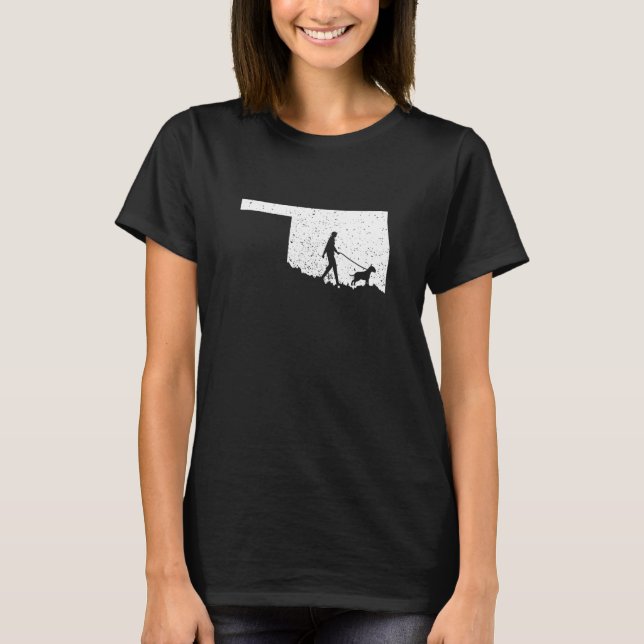 T-shirt Basenji marcher Chien Oklahoma (Devant)