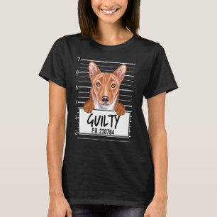 T-shirt Basenji Mugshot Chien Coupable