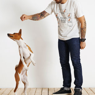 T-shirt Basenji têtu Tricks Humour Drôle Chien Rouge