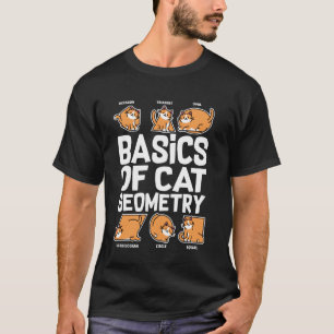 T-shirt Bases De La Géométrie Féline, Prof De Maths, Chat