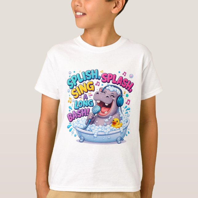 T-shirt Bash Splash Chantant Chantez Un Long (Devant)