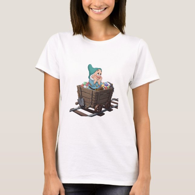 T-shirt Bashful Snow White Mining Cart Diamond Art (Devant)