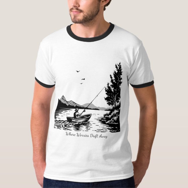 T-Shirt Basic à liseré pour hommes  (Devant)