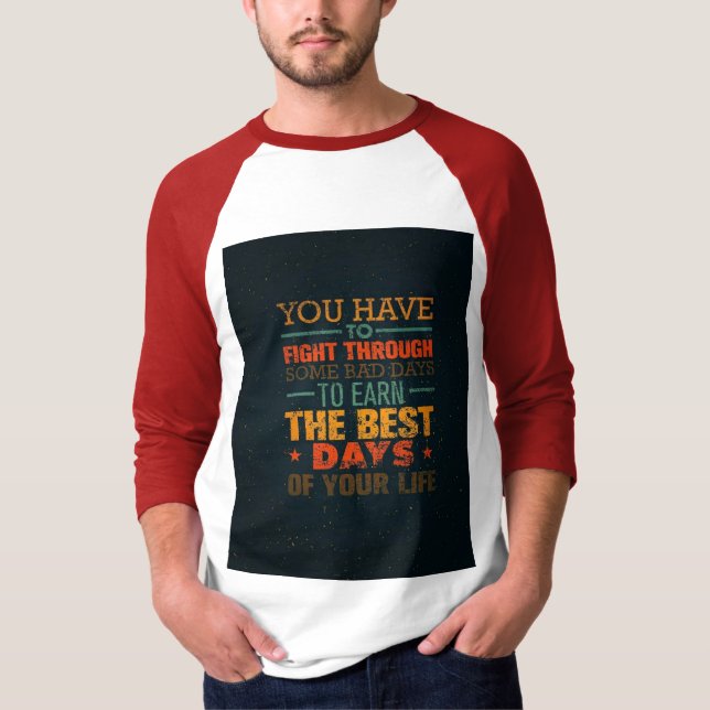 T-shirt Basic Men's Rangal 3/4 à manches (Devant)