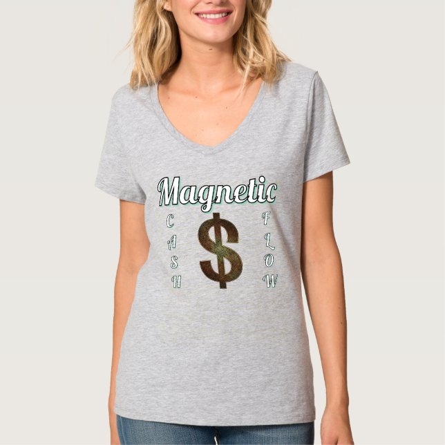 T-shirt basique à col en V pour femmes (Devant)