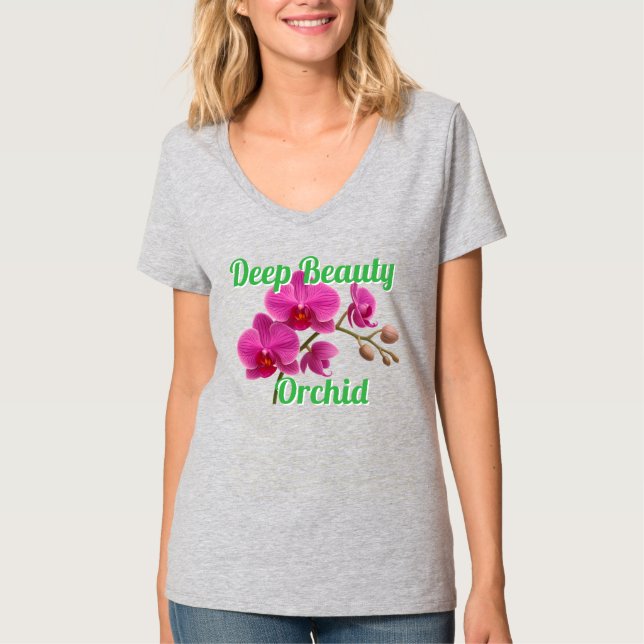 T-shirt basique à col en V pour femmes (Devant)