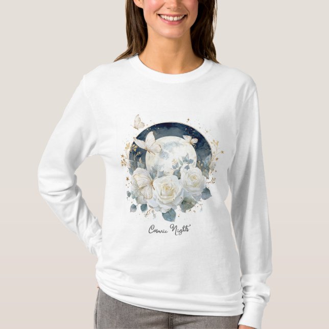 T-shirt basique à manches longues pour femme  (Devant)