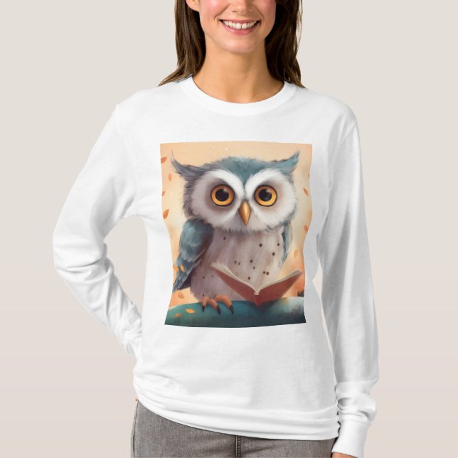 T-shirt basique à manches longues pour femmes (Devant)