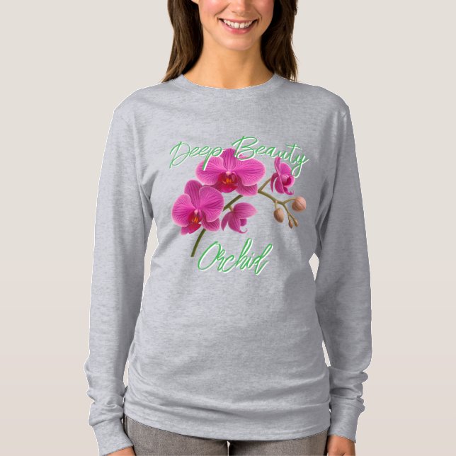 T-shirt basique à manches longues pour femmes (Devant)