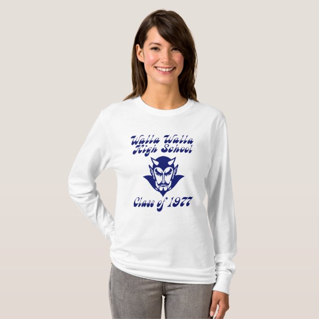 T-shirt basique à manches longues pour femmes (Devant entier)