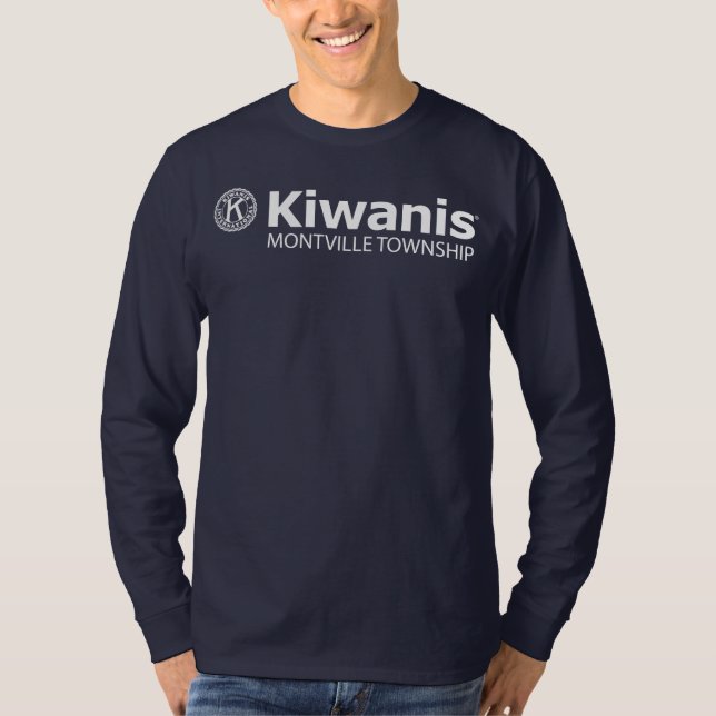 T-shirt basique à manches longues pour hommes (Devant)