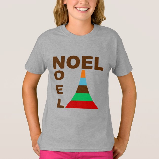T-shirt basique acier Design NOEL GATEAUX (Devant)