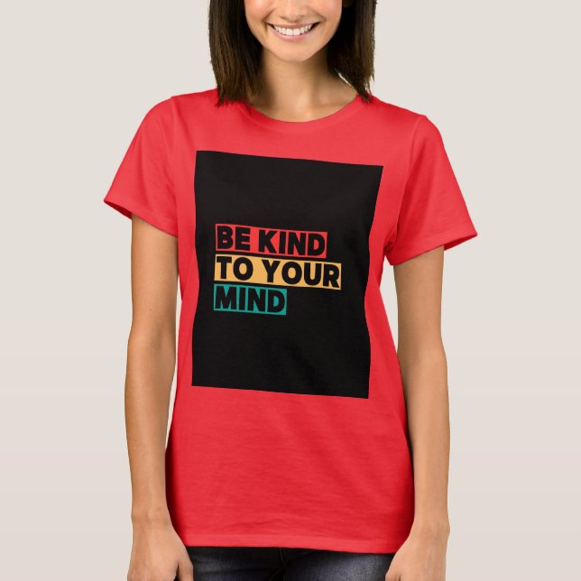 T-shirt basique avec belle impression (Devant)