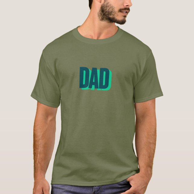 T-shirt basique avec impression Papa  (Devant)