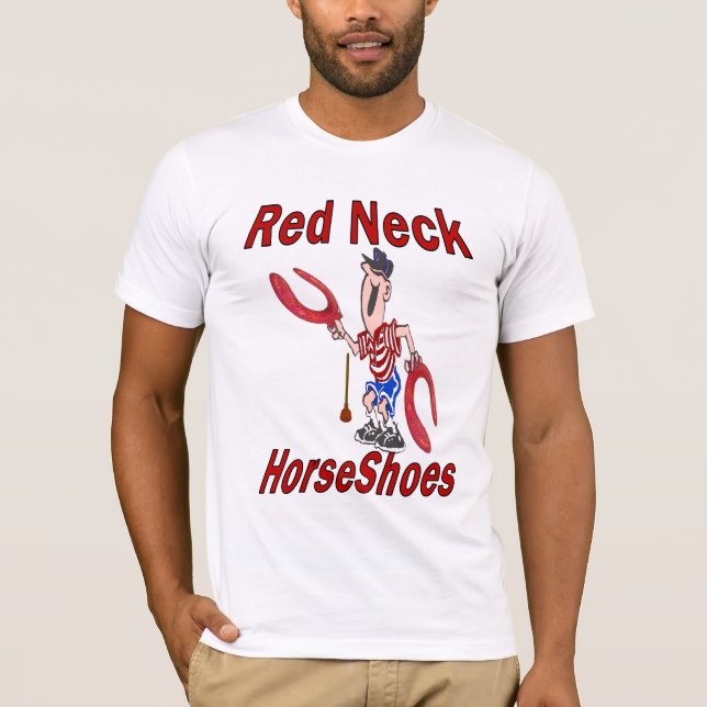 T-shirt Basique Bella Canvas REDNECK HORSESHOES TEL (Devant)