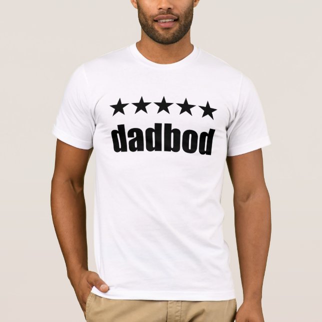 T-shirt Basique Bella pour hommes Dadbod, blanc (Devant)
