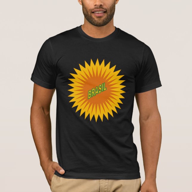 T-shirt basique BIO noir  SOLEIL BRASIL (Devant)