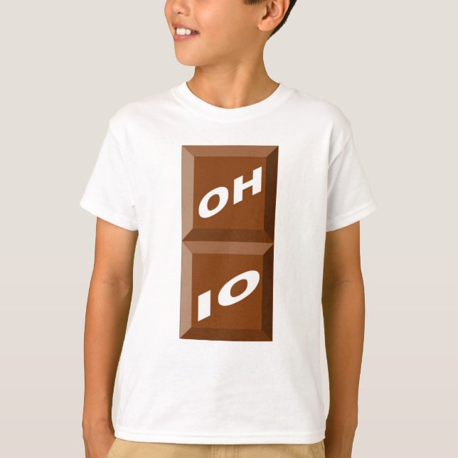 T-SHIRT  BASIQUE   BLANC  OHIO  CHOCOLAT (Devant)
