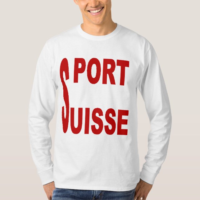 T-shirt basique blanc  SPORT  SUISSE (Devant)