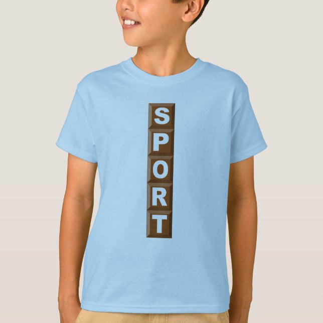 T-SHIRT  BASIQUE  BLEU  CHOCOLAT  SPORT (Devant)