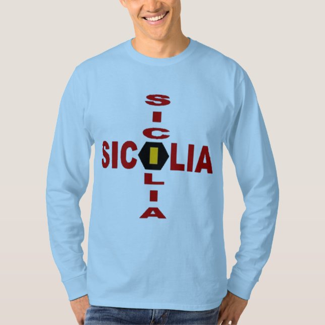 T-shirt basique bleu ciel   SICILIA (Devant)