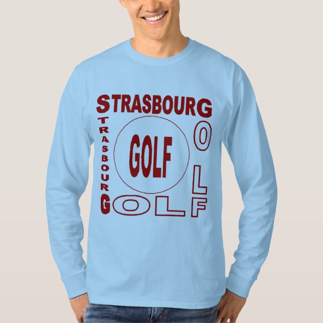 T-shirt basique bleu ciel  STRASBOURG GOLF (Devant)