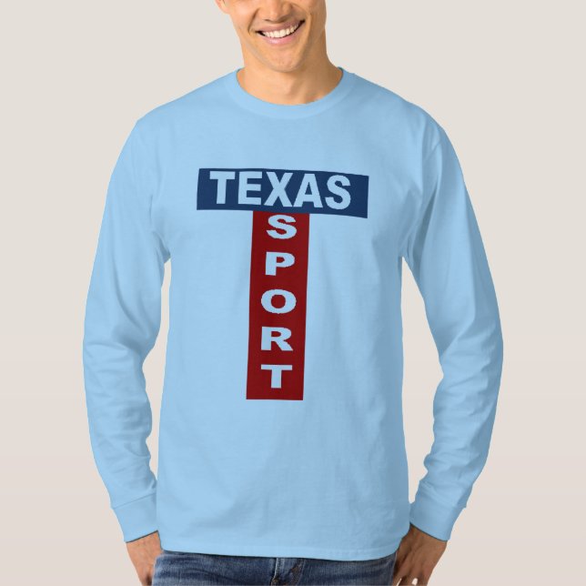 T-shirt basique bleu ciel TEXAS SPORT (Devant)