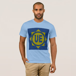 T-shirt basique bleu hommes Design UE