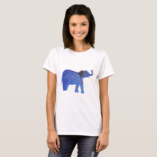 T-shirt basique dessin éléphant (Devant entier)