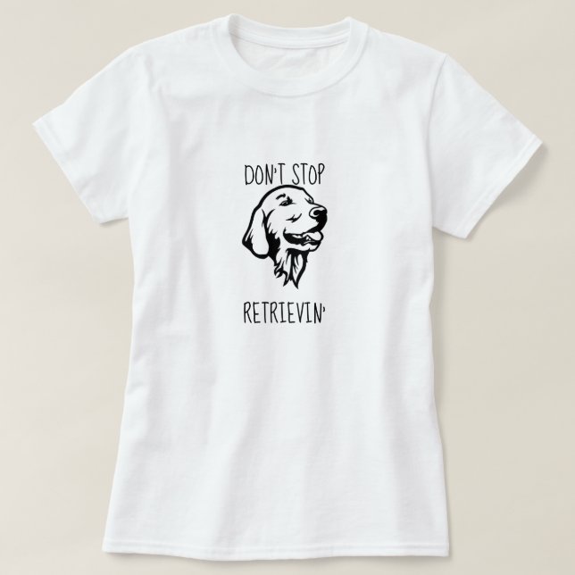 T-shirt basique drôle Golden Retriever (Design devant)