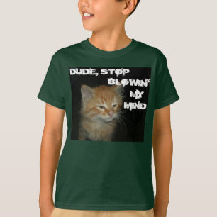 T-shirt basique enfant "Chaton ARRÊTE DE ME FAIRE 