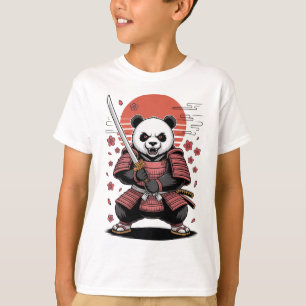 T-Shirt Basique Enfant Samouraï Panda Ours