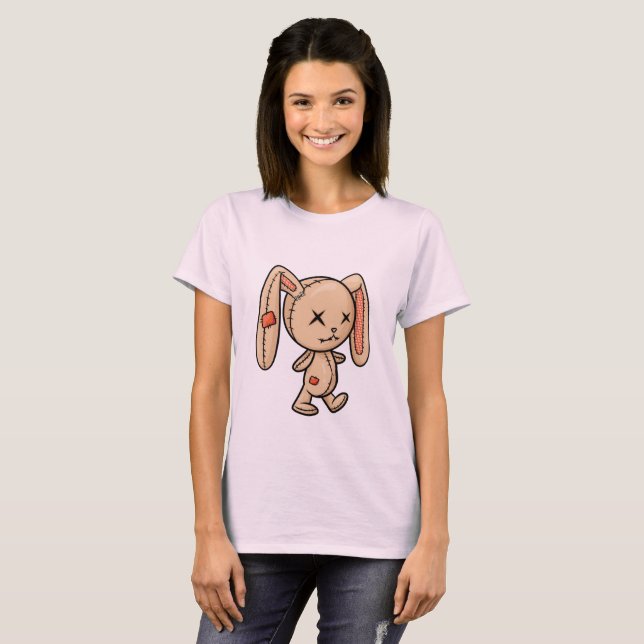 T-shirt basique féminin mignon – Graphique adorabl (Devant entier)