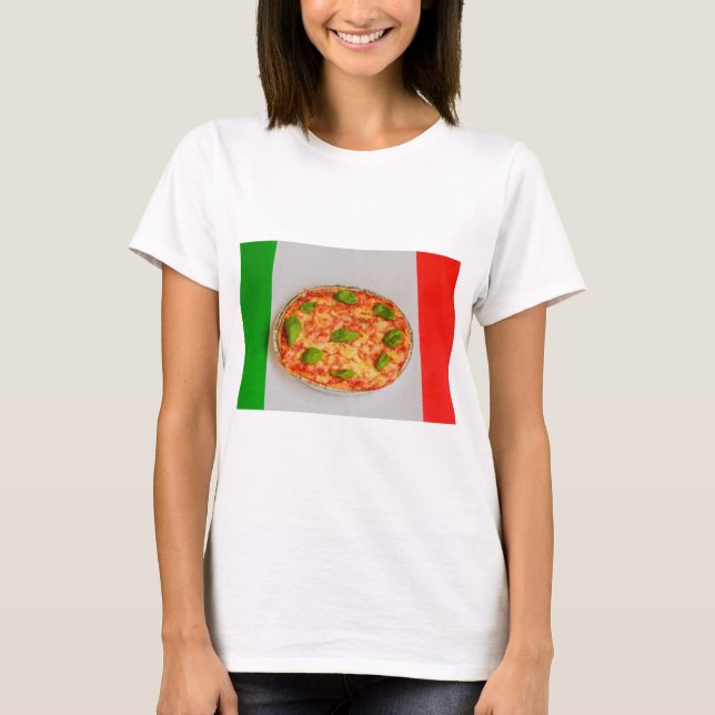T-SHIRT BASIQUE FEMME PIZZA ITALIENNE (Devant)
