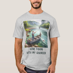 T-shirt basique Gone Fishing Grandfather AI-art