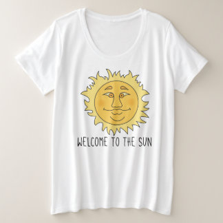 T-Shirt basique grande taille pour femmes Welcome