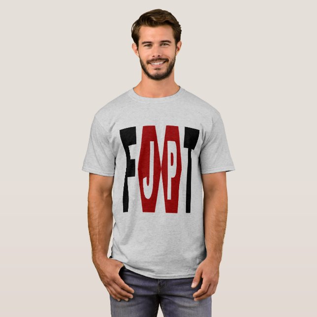 T-shirt basique gris Design FOOT JAPON (Devant entier)