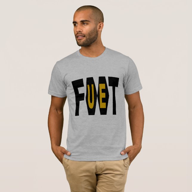 T-shirt basique gris Design FOOT UE (Devant entier)