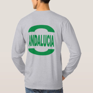 T-shirt basique gris dos DESIGN ANDALUCIA