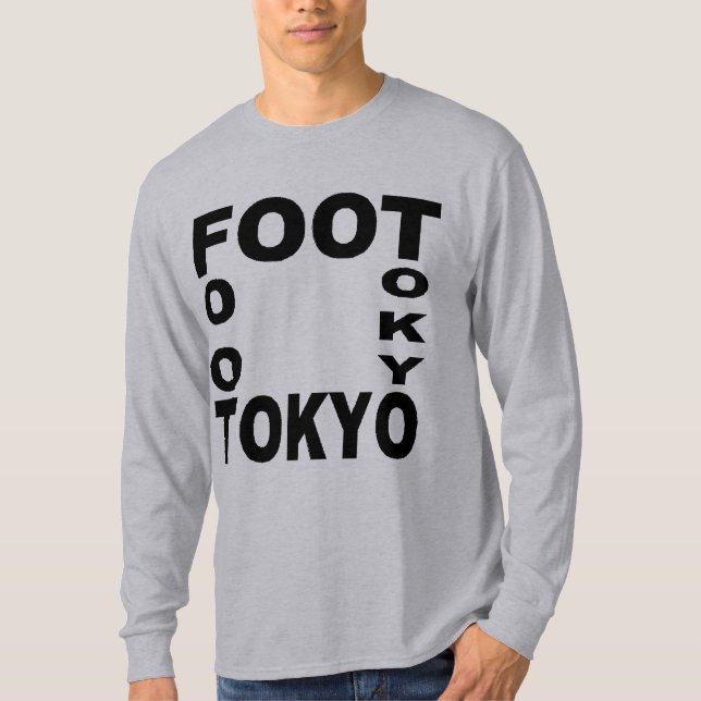 T-shirt basique gris FOOT  TOKYO (Devant)